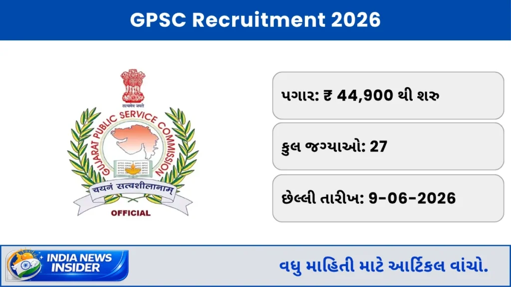 GPSC Recruitment 2026